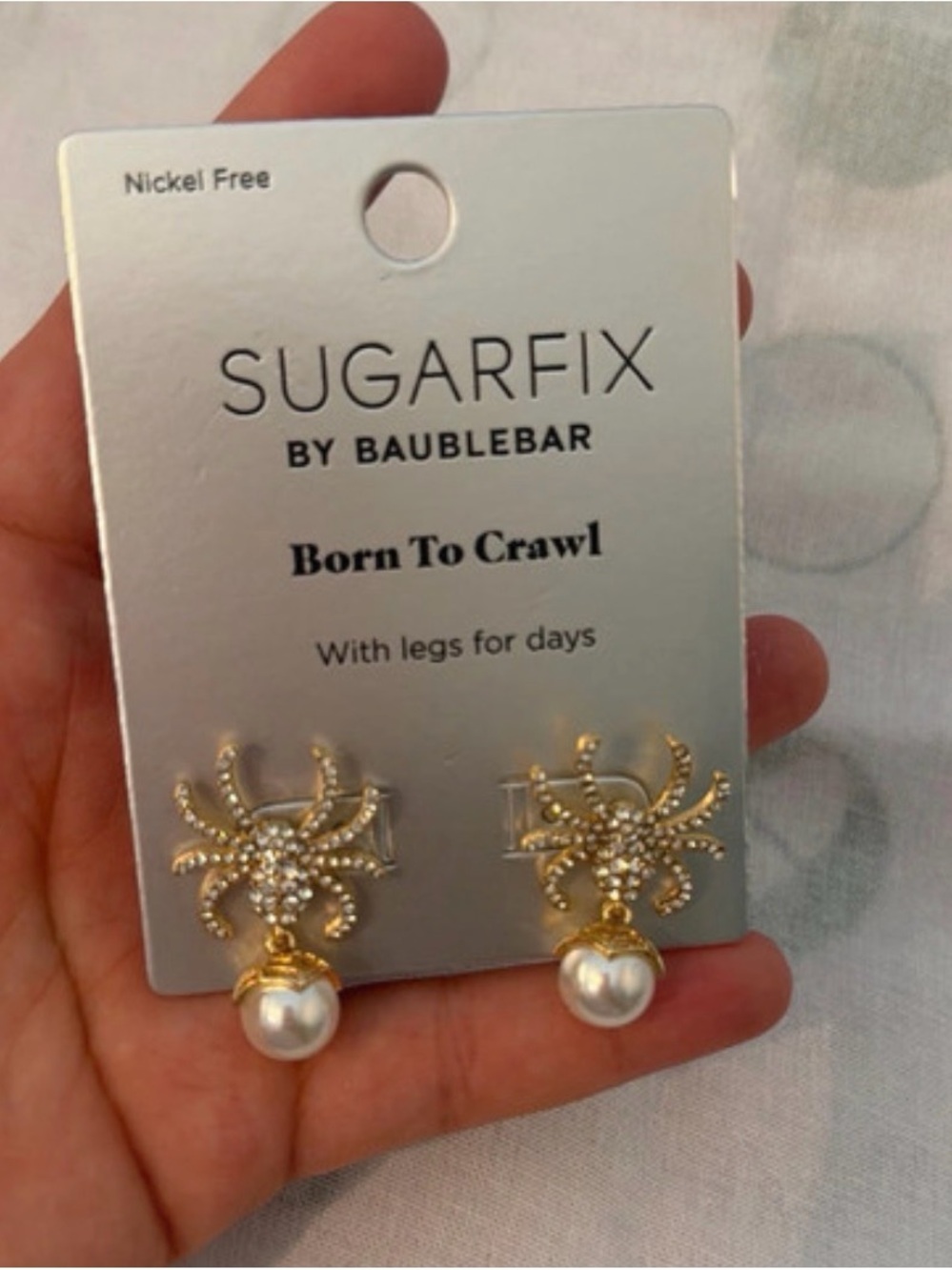 BAUBLEBAR Gold SPIDER PEARL Earrings